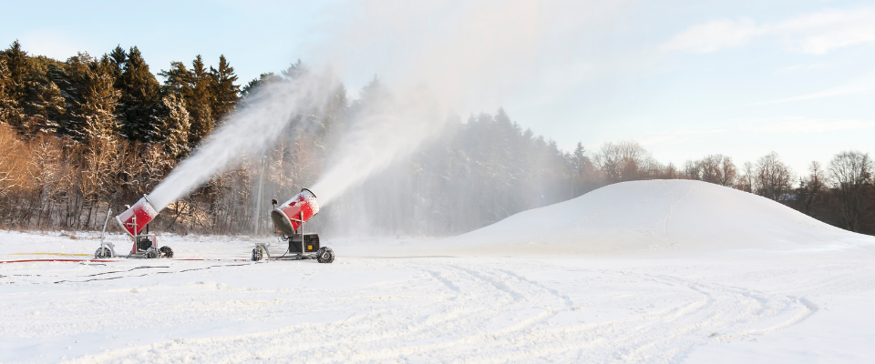 Snowmakers operating